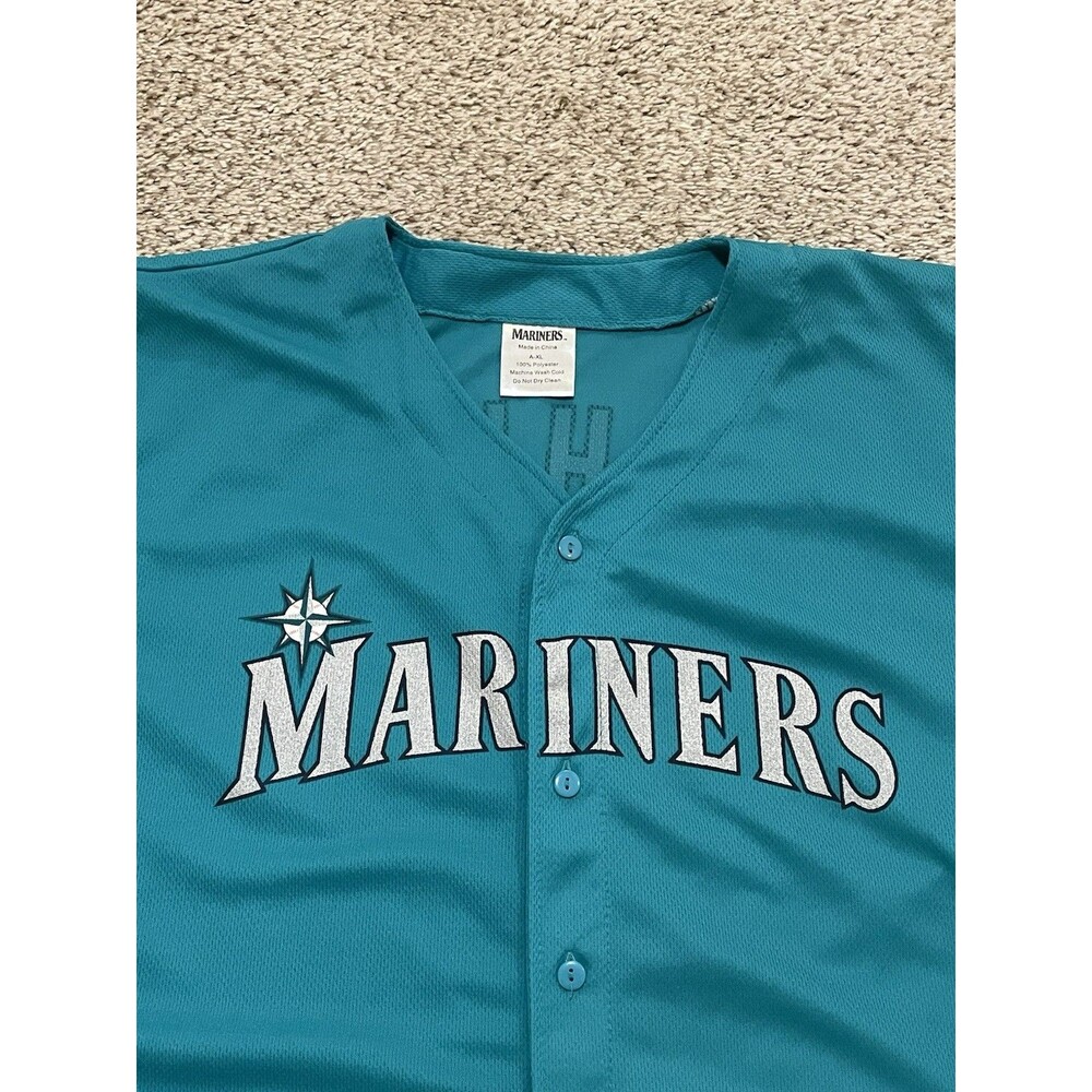 Ichiro Suzuki Teal Mariners Men's Jersey XLarge Baseball MLB - Picture 3 of 4